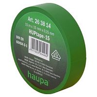 Изолента Haupa ПВХ, цвет зеленый, шир. 15мм, длина 10 м, d 60 мм картинка 